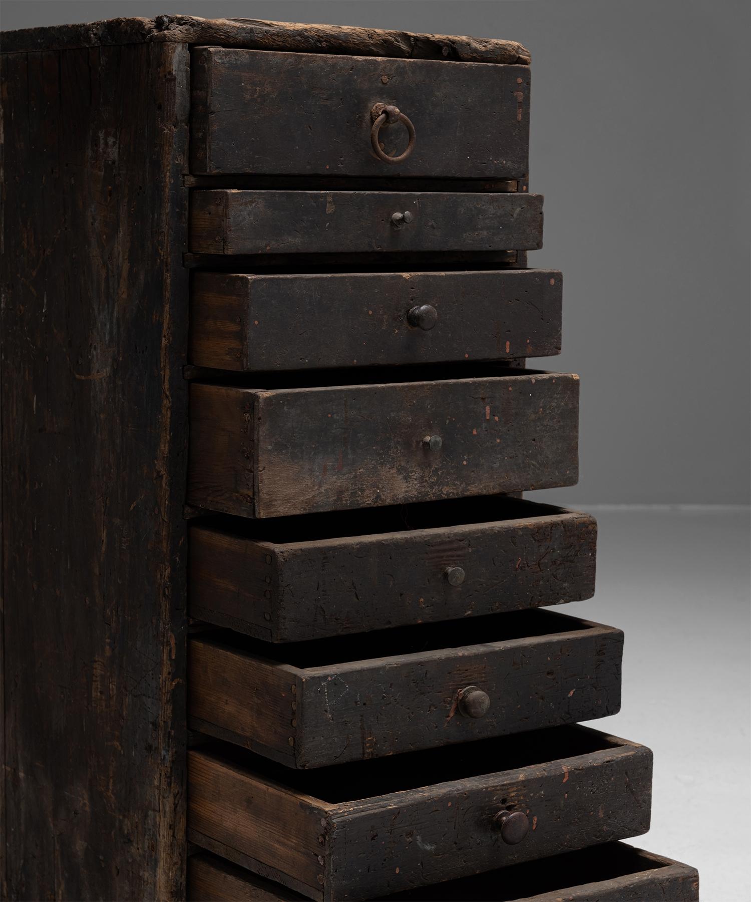 Primitive Leather Workers Drawer’s, England, circa 1840