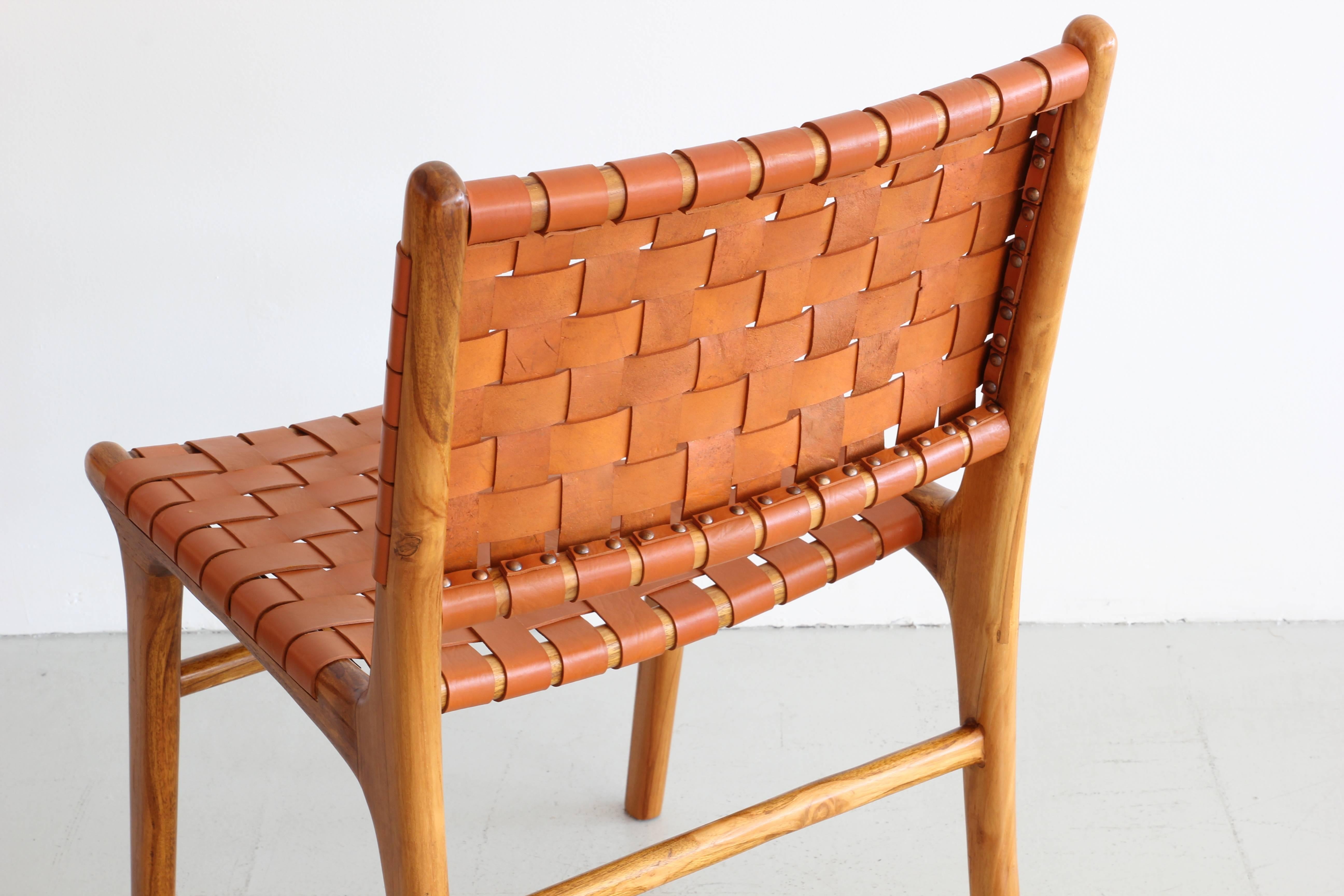Leather Woven Chairs 5