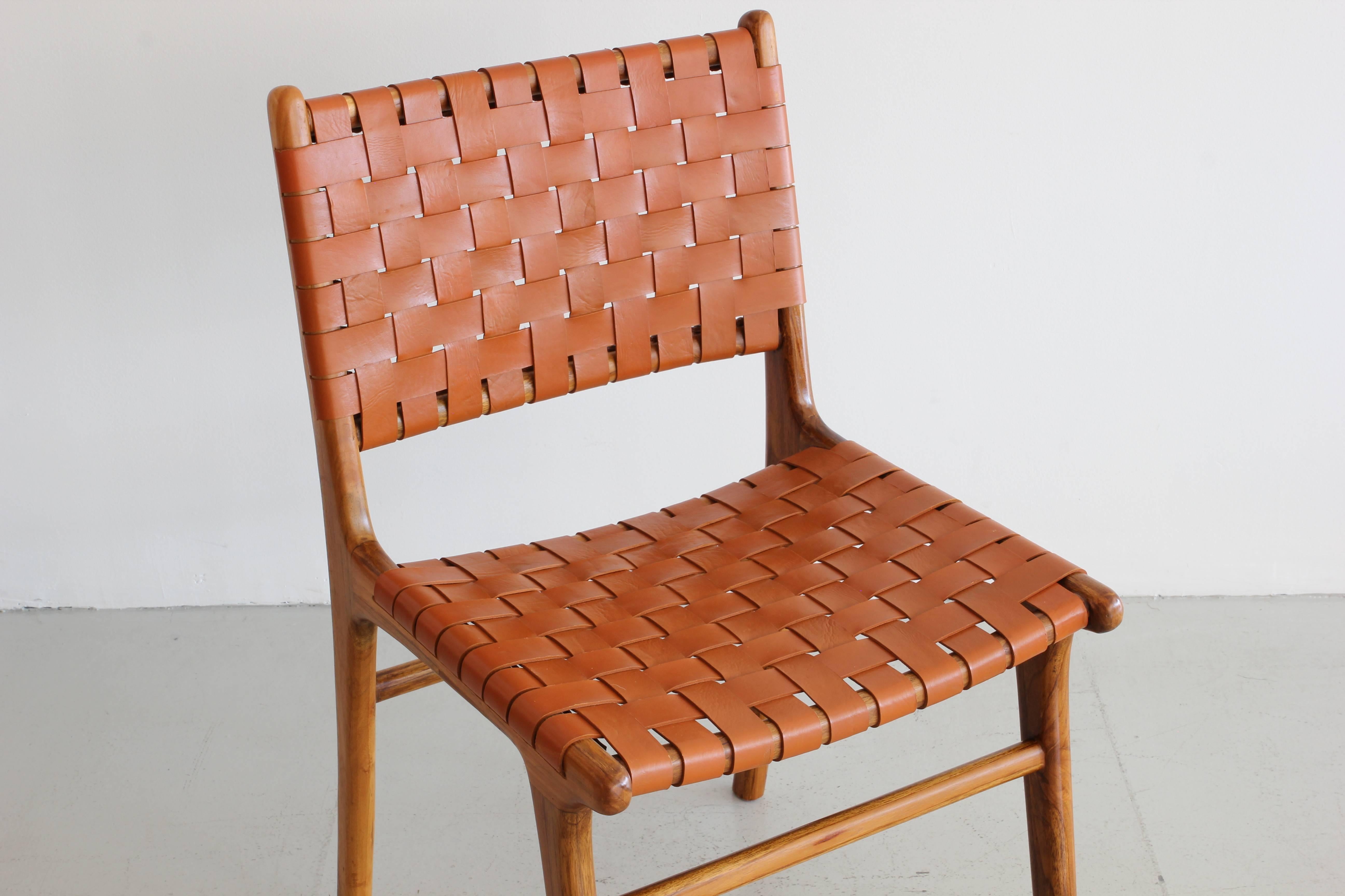 Leather Woven Chairs 6