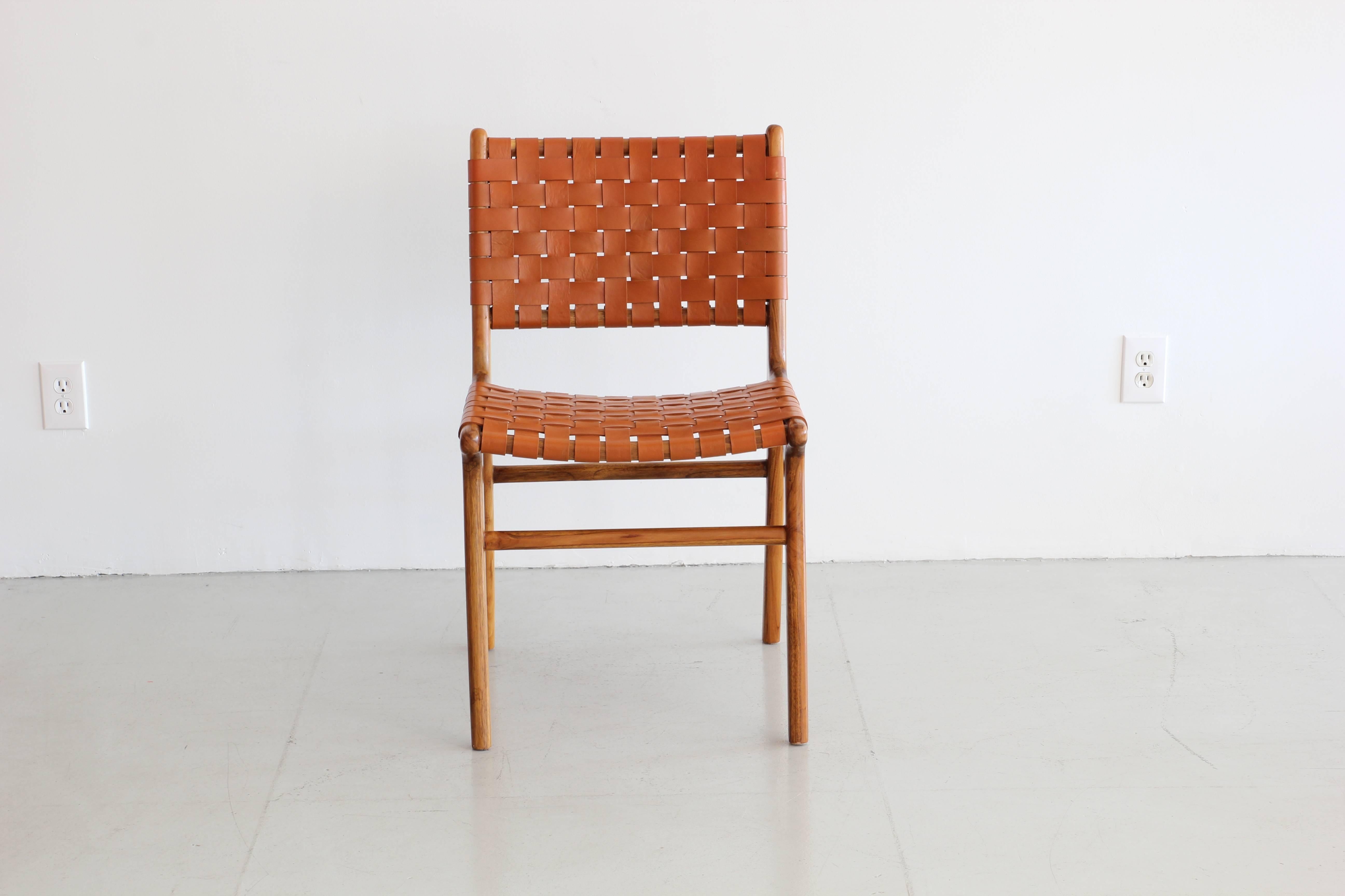 Leather Woven Chairs 1
