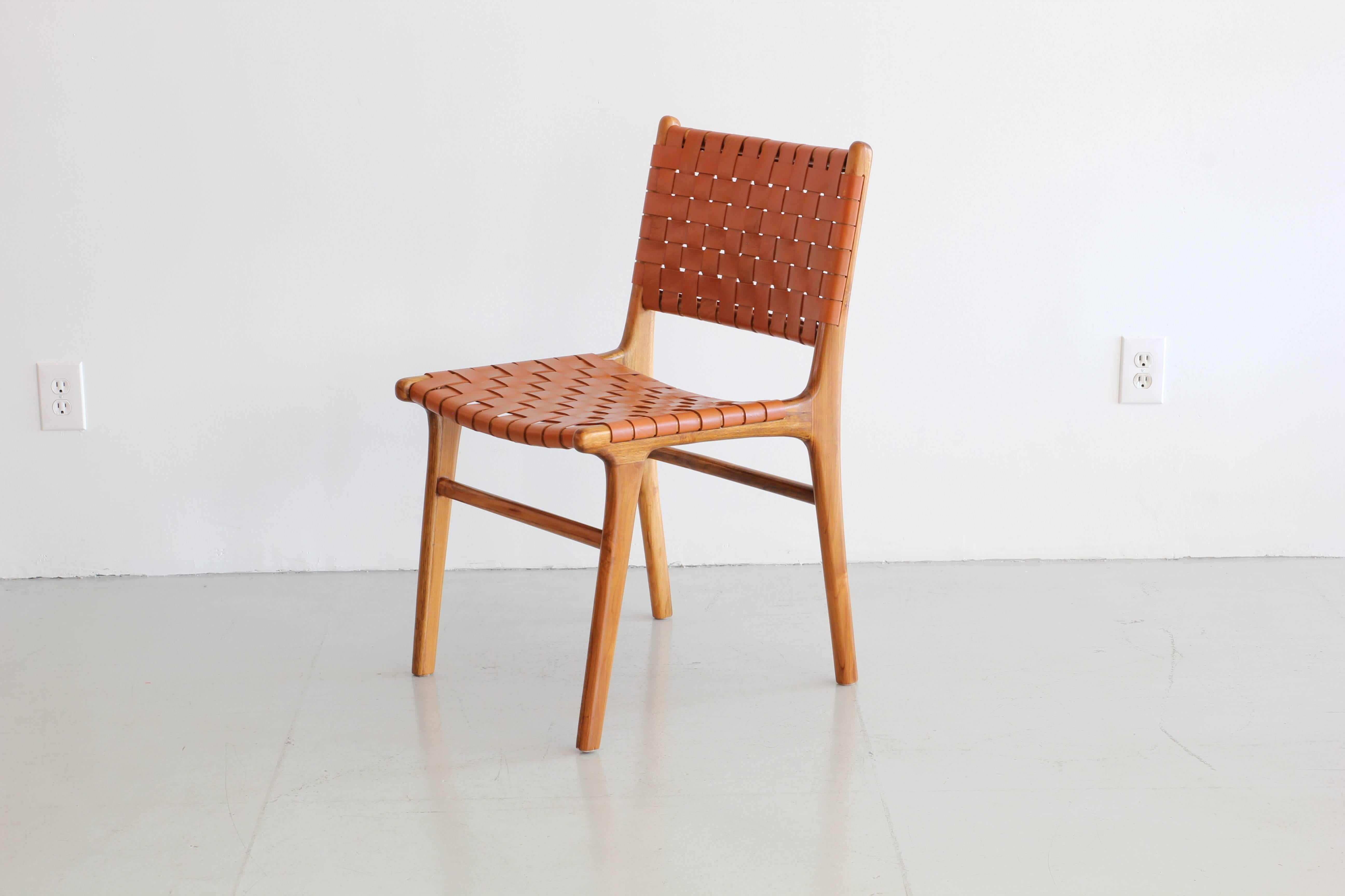 Leather Woven Chairs 2