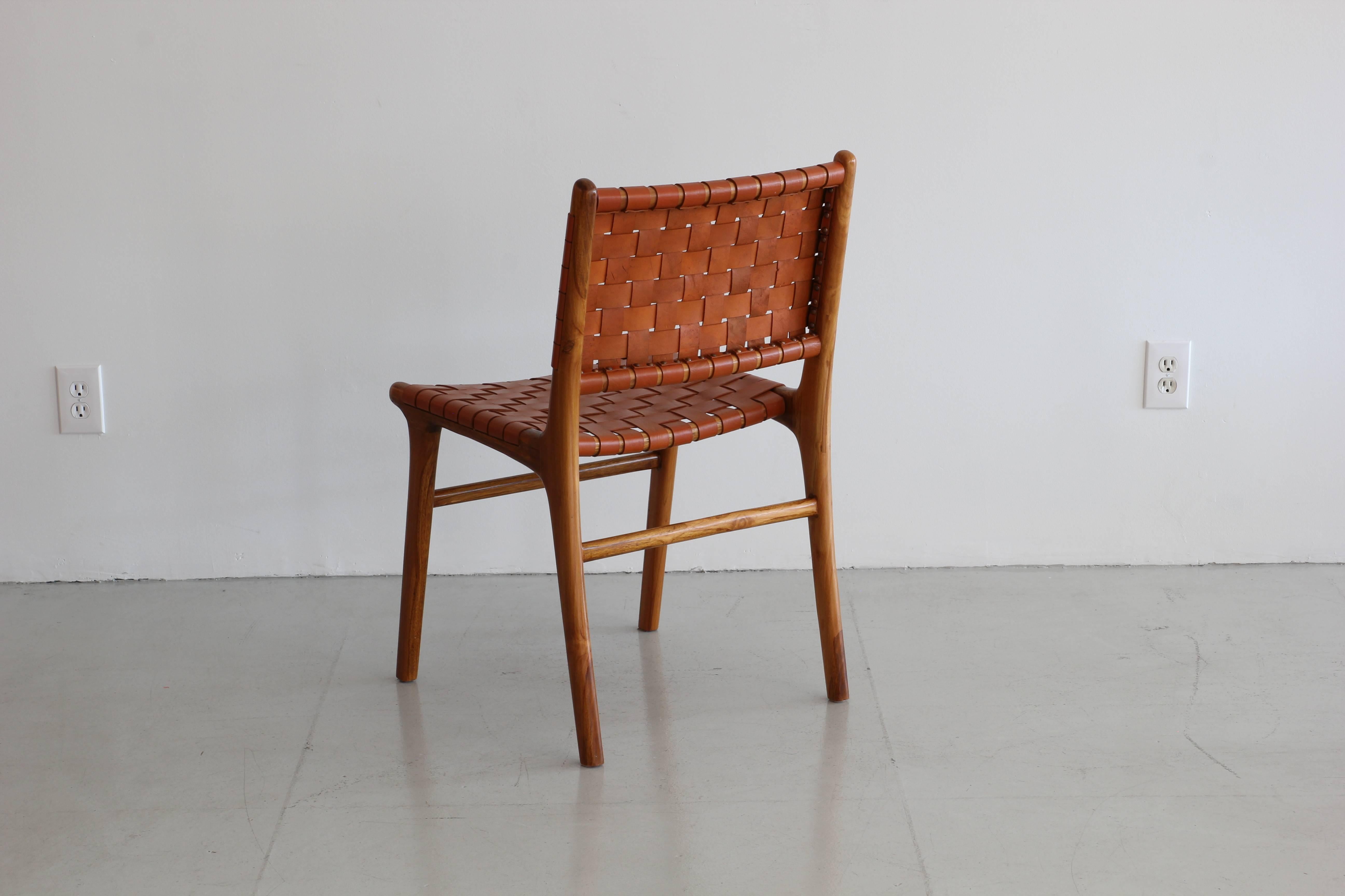 Leather Woven Chairs 3