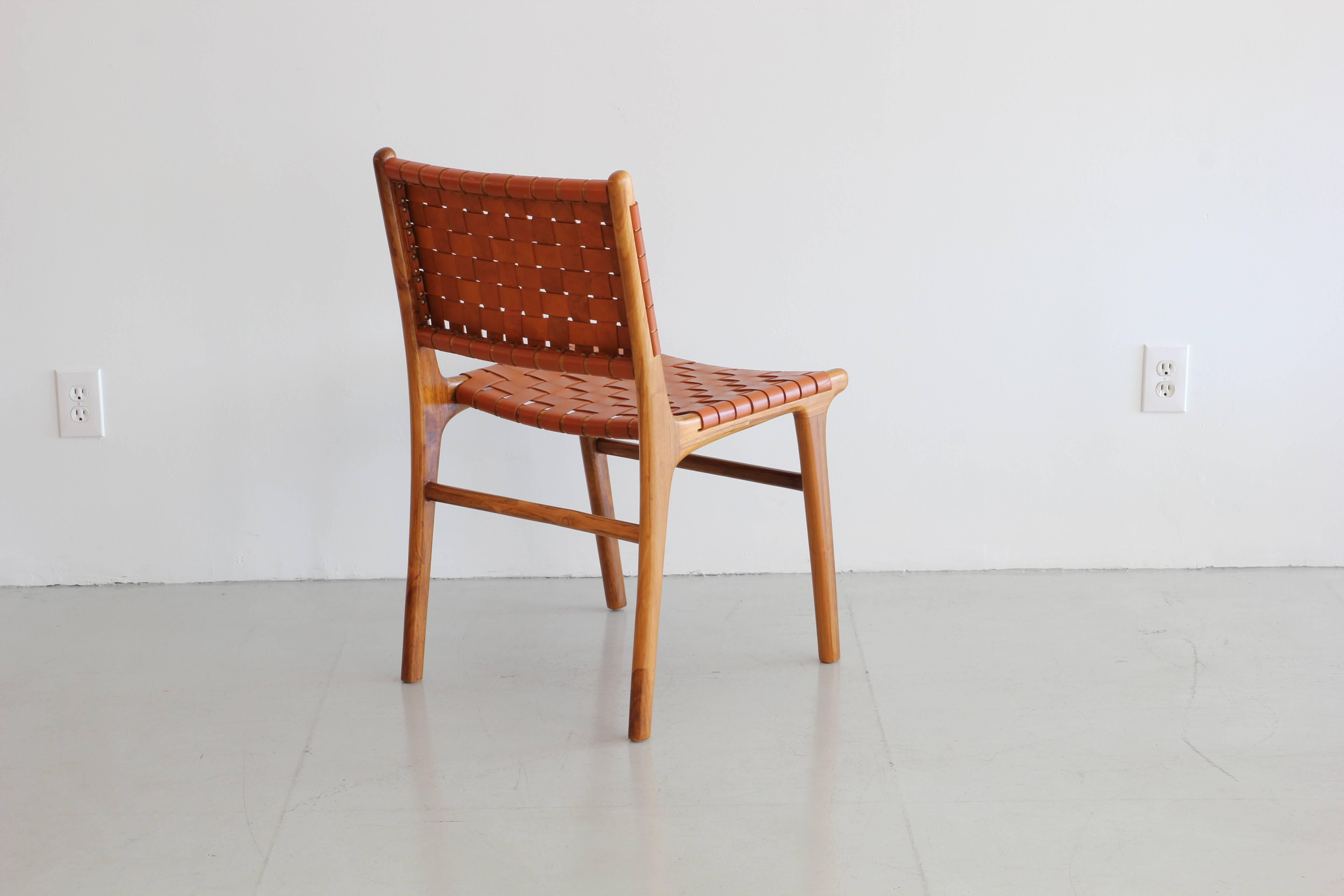 Leather Woven Chairs 4