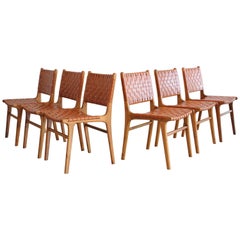 Leather Woven Chairs