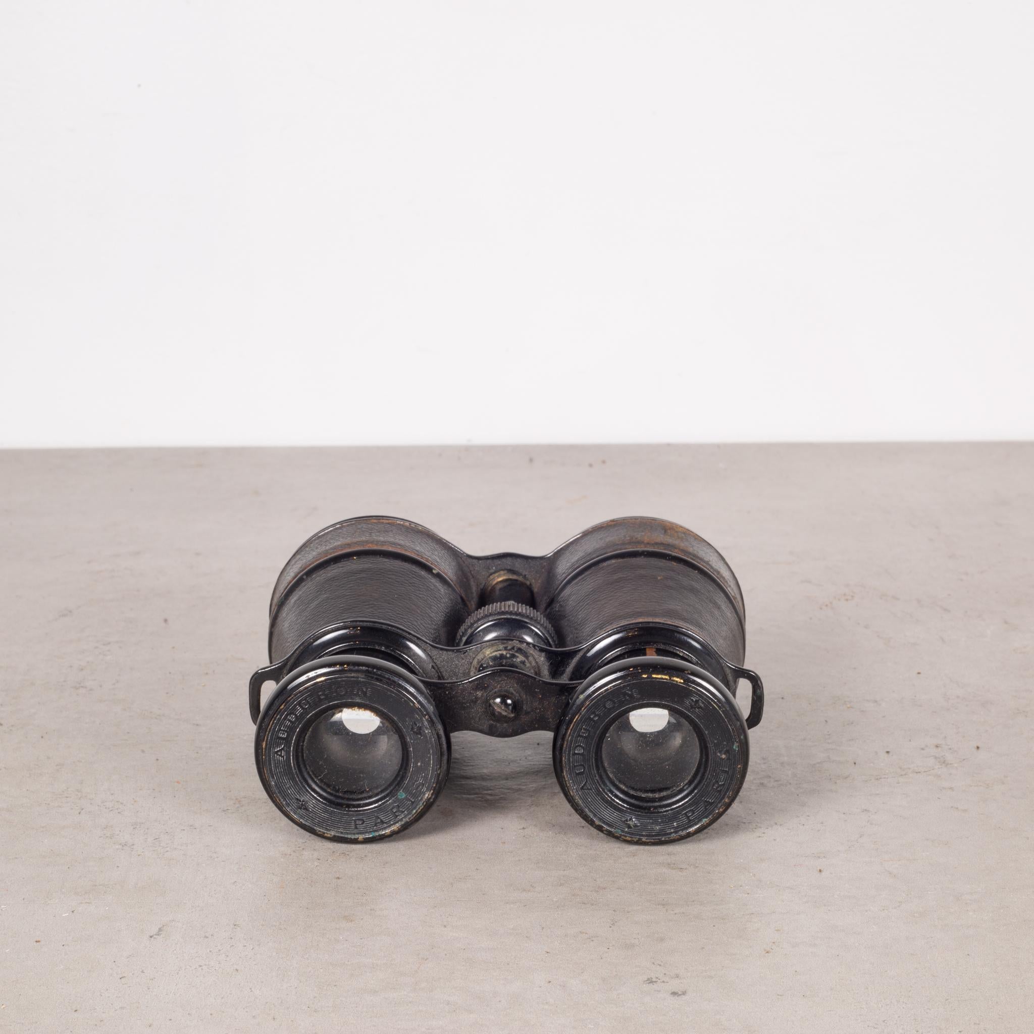 Leather Wrapped Audubon Paris Binoculars and Case, circa 1880s In Good Condition In San Francisco, CA