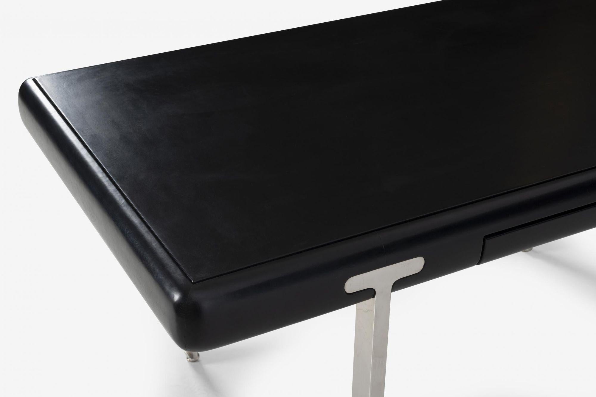 Leather wrapped desk John Mascheroni Style 5