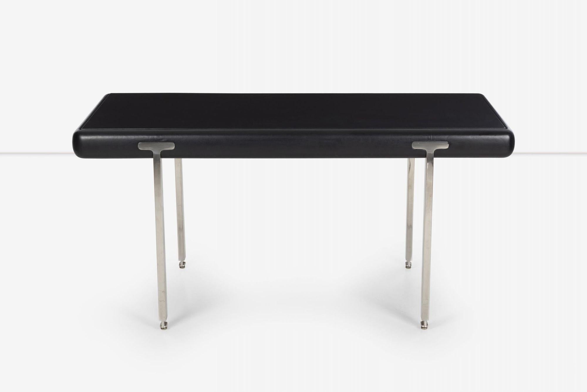 Leather wrapped desk John Mascheroni Style 6