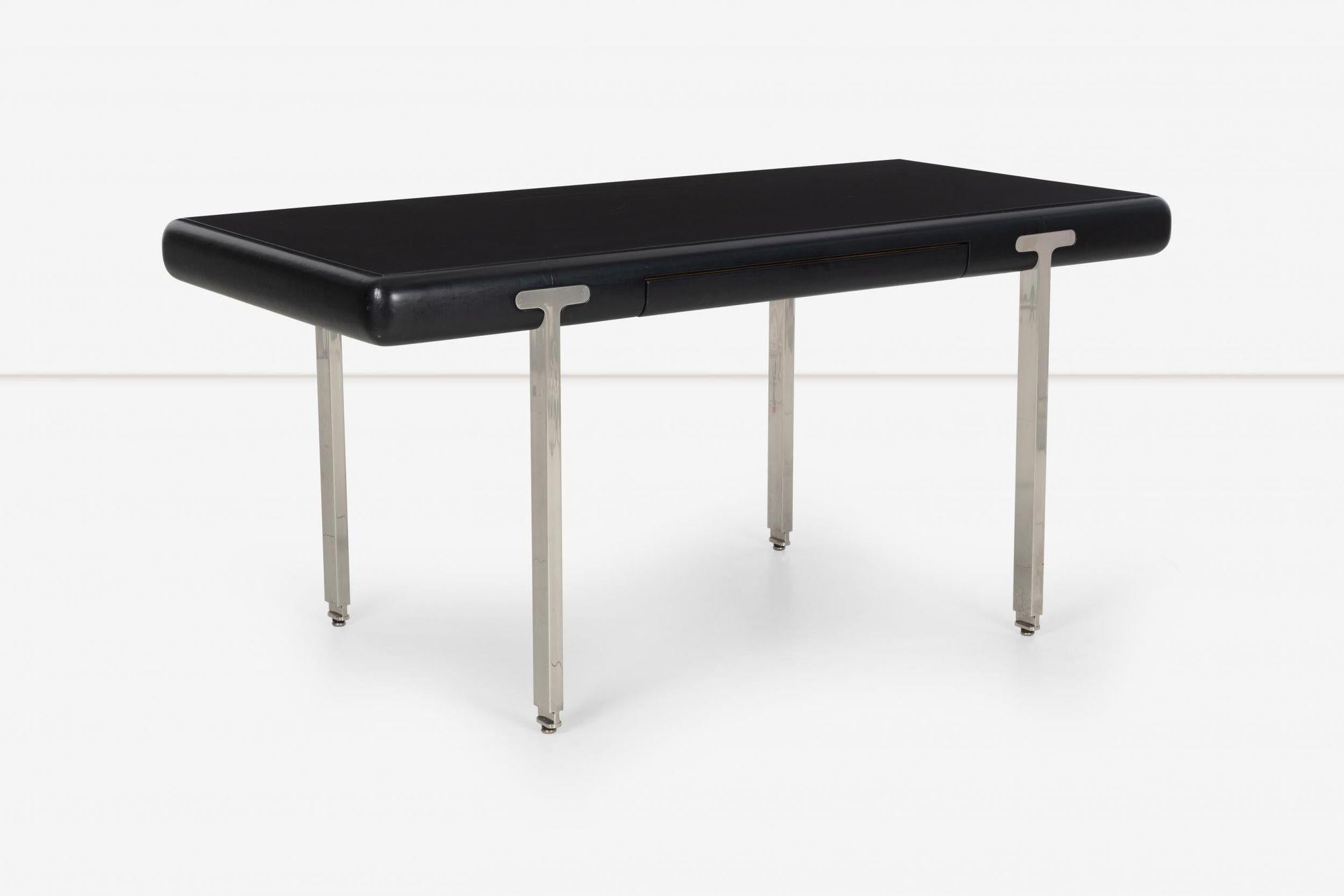 Appliqué Leather wrapped desk John Mascheroni Style