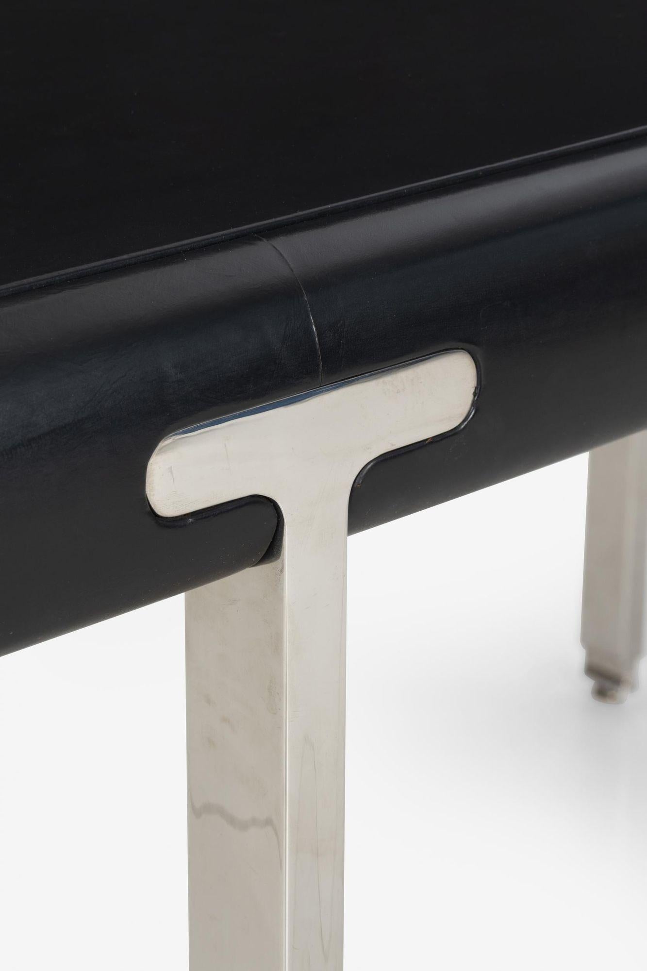 Leather wrapped desk John Mascheroni Style 1