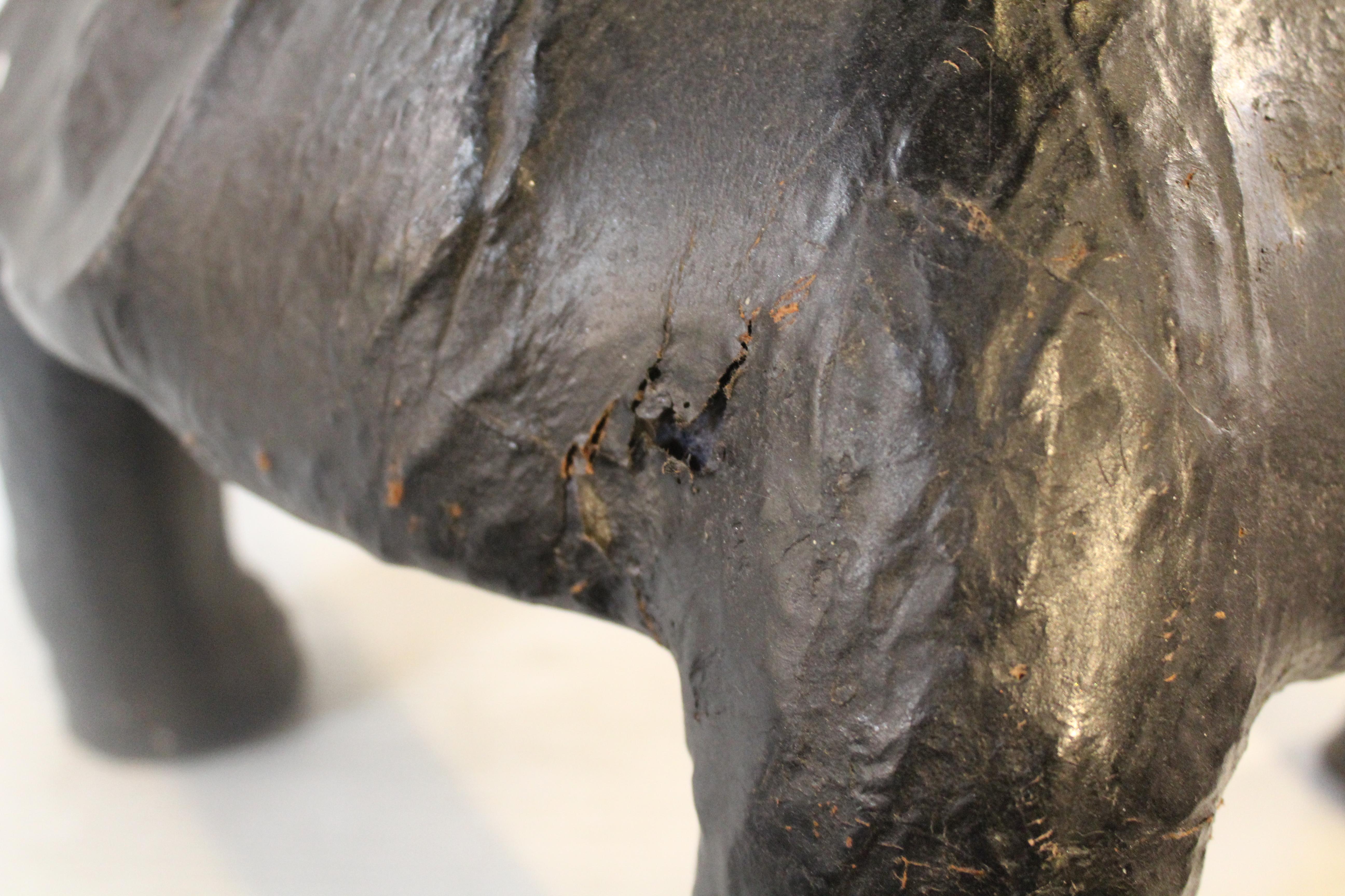 Leather Wrapped Elephant Table For Sale 5
