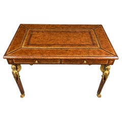 Leather Wrapped Greek Revival Desk by Maitland Smith