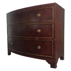 Leather Wrapped Three-Drawer Dresser by Ferguson Copeland