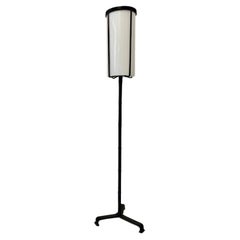 Leather Wrapped Tripod Standing Lamp by Jacques Adnet, France circa 1950