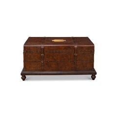 Leather Wrapped Trunk Coffee Table