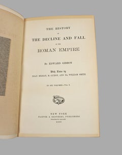 Leatherbound Set The Decline and Fall of the Roman Empire by Gibbons 6 Volumes
