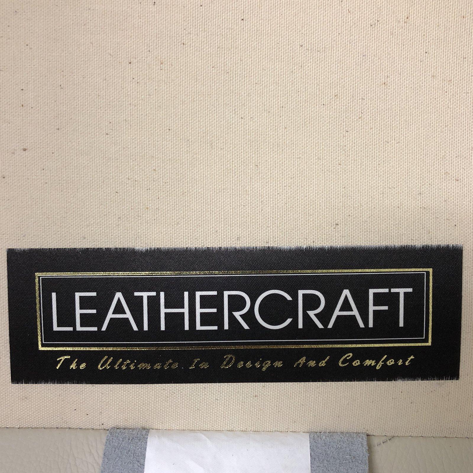 Leathercraft Style #112 White Leather Chair For Sale 3