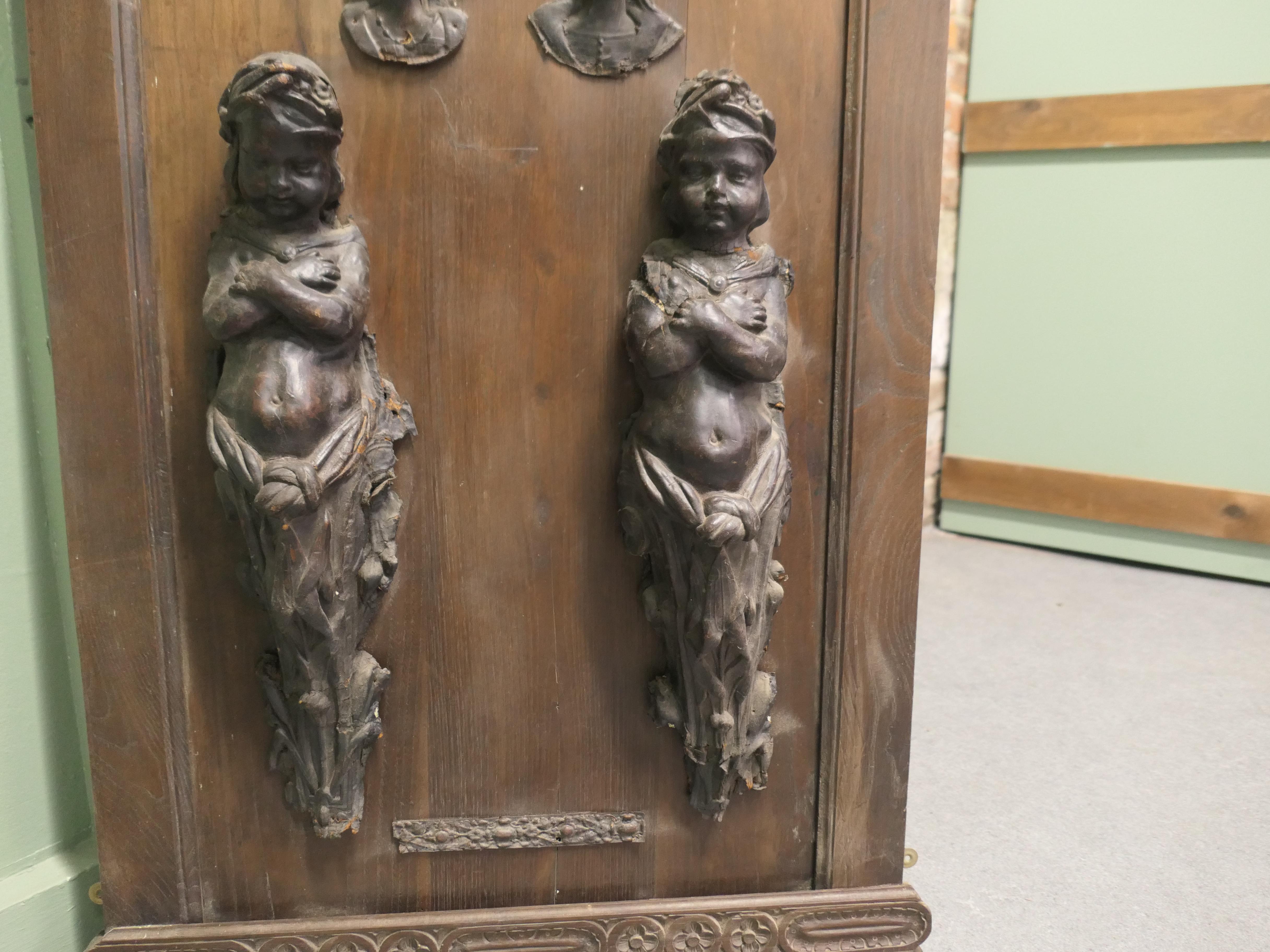 
Leathermaché Architectural Decorations, Putti and others

These very rare pieces are made in Leathermaché, 2 of them are characters in the forms of Putti or cherubs and the other are of a high born couple, their costume seems to date from the