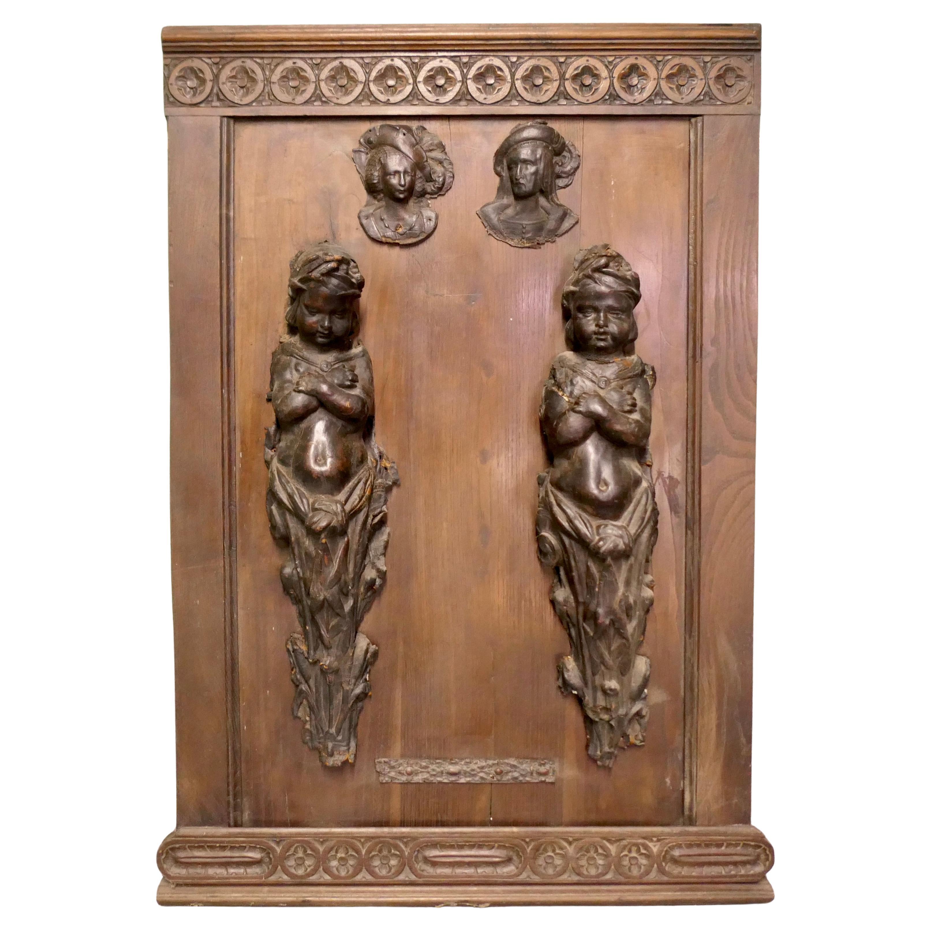 Leathermaché Architectural Decorations, Putti and Others For Sale