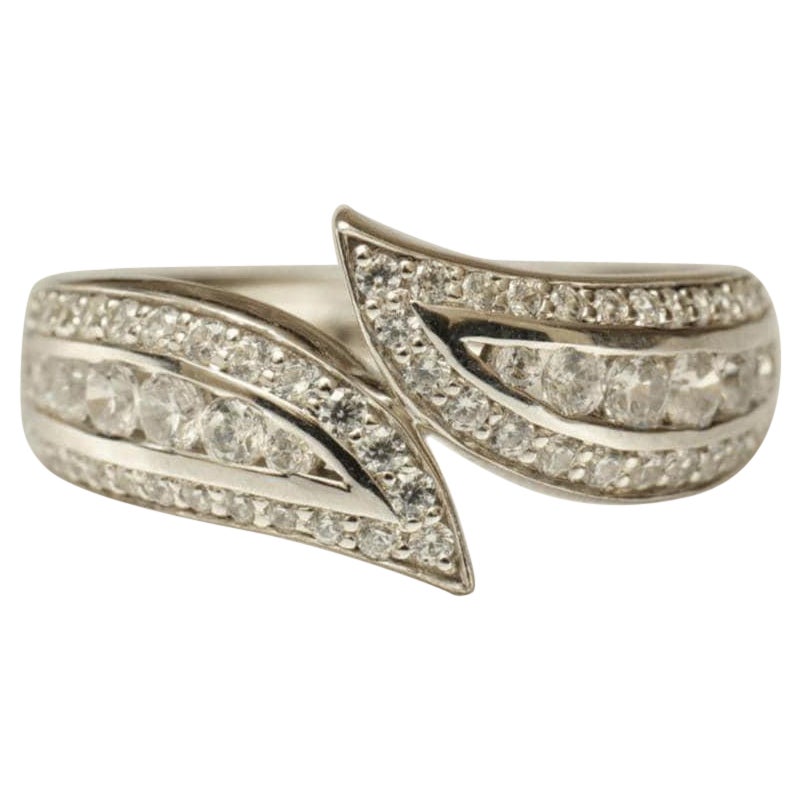 Bague Leaves Diamond Band en or massif 14 carats (certifiée)