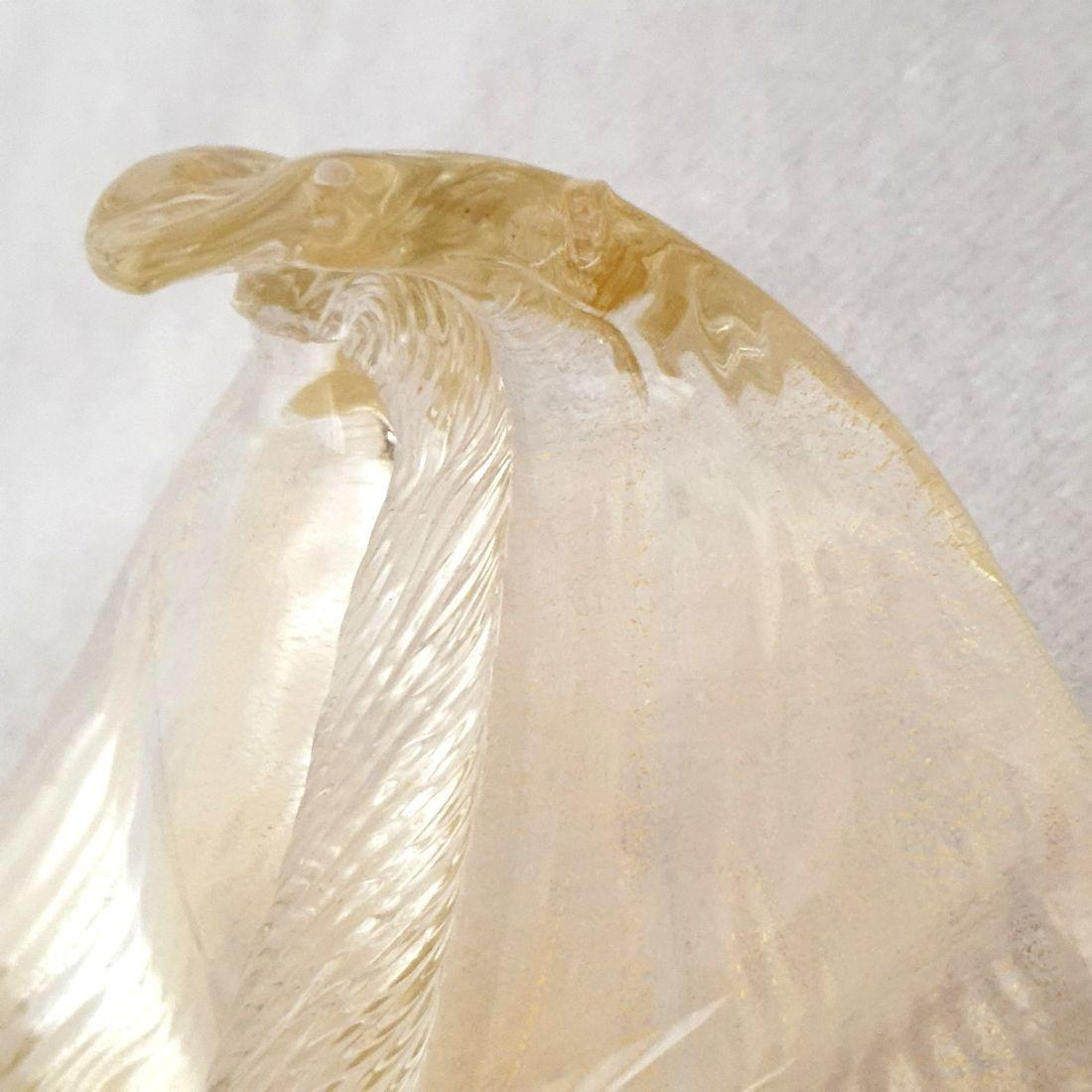 Par de apliques de cristal de Murano Hojas en venta 1