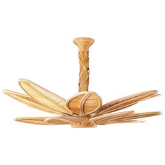 "Plafonnier en rotin "Leaves