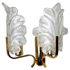 "Leaves" wall lamp by Carl Fagerlund, Murano glass, Germany, 1970