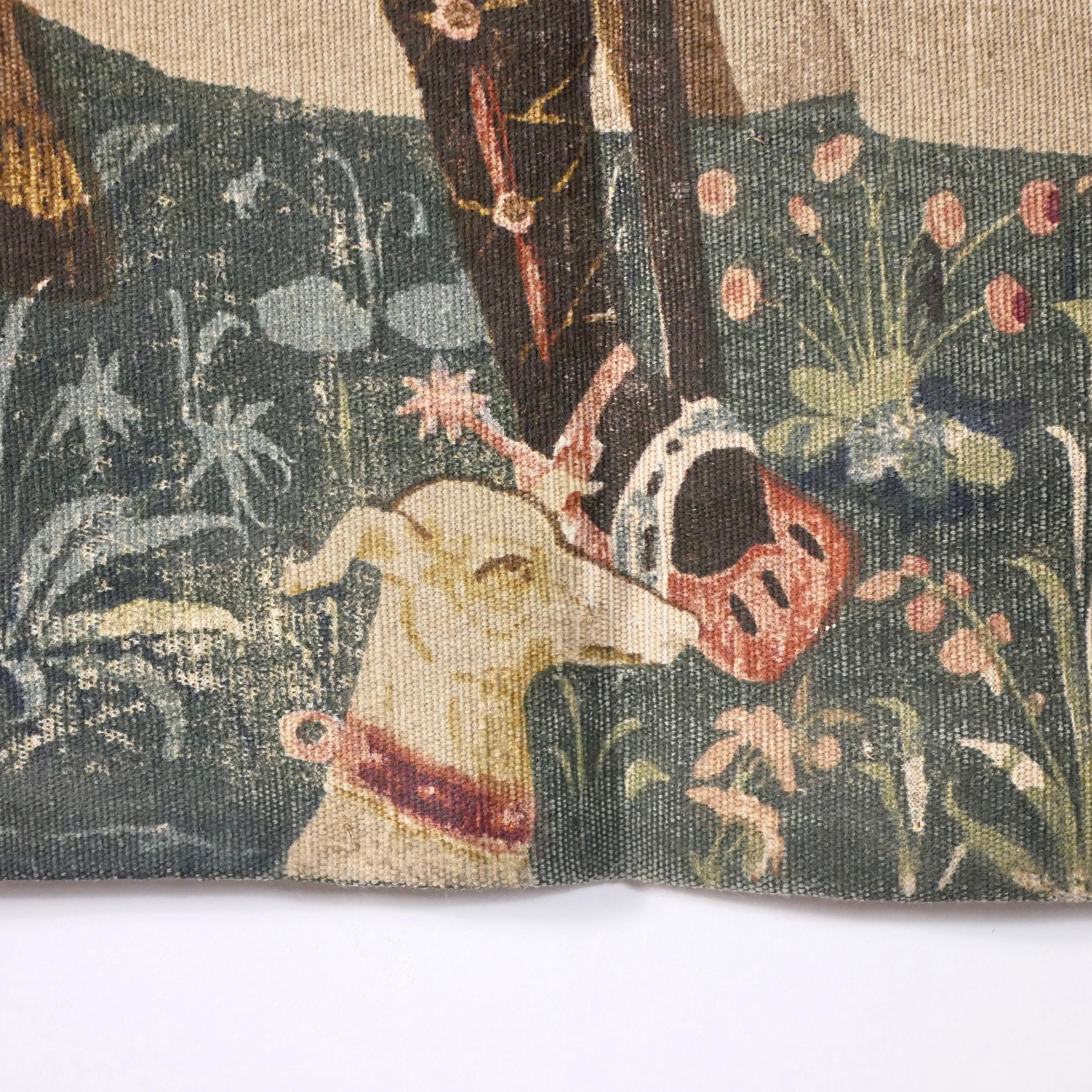 Leaving for the Hunt tapestry, Ateliers d'Art de Rambouillet, France, 1950s 3