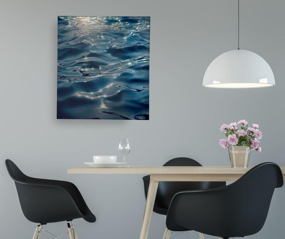 This exceptional artwork is currently on display and available for sale at Signet Contemporary Art Gallery and online. Laevon Bowman captures the mesmerizing beauty of nature's movement in Deep Waters, an oil on canvas masterpiece that invites the