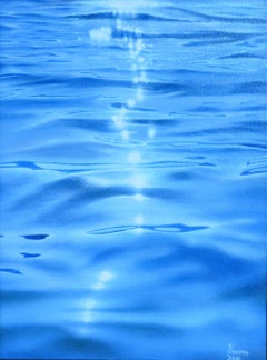 Motion Bliss - water study realism seascape original modern oil painting photo