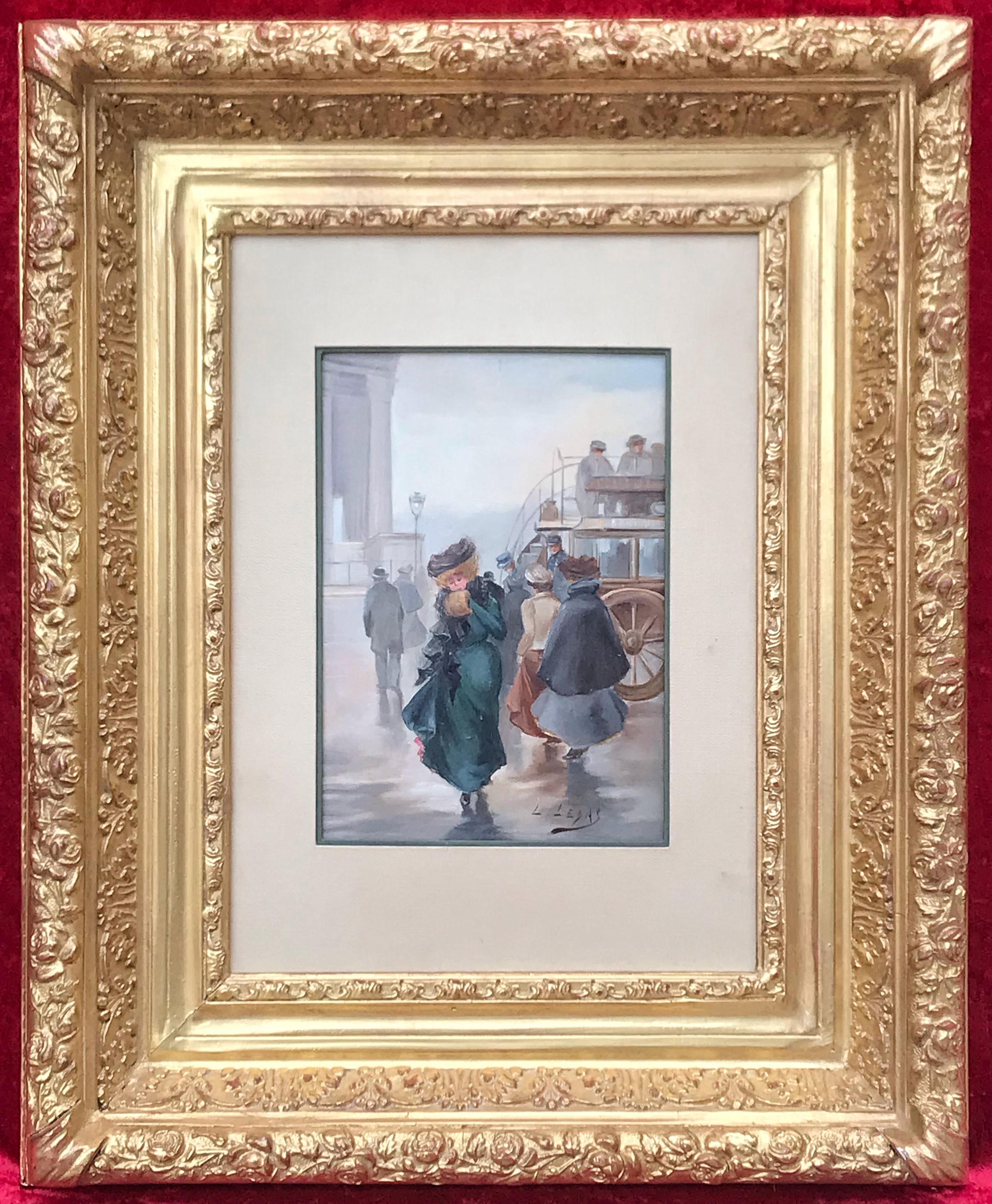 Lady in paris Street 1900 For Sale 8