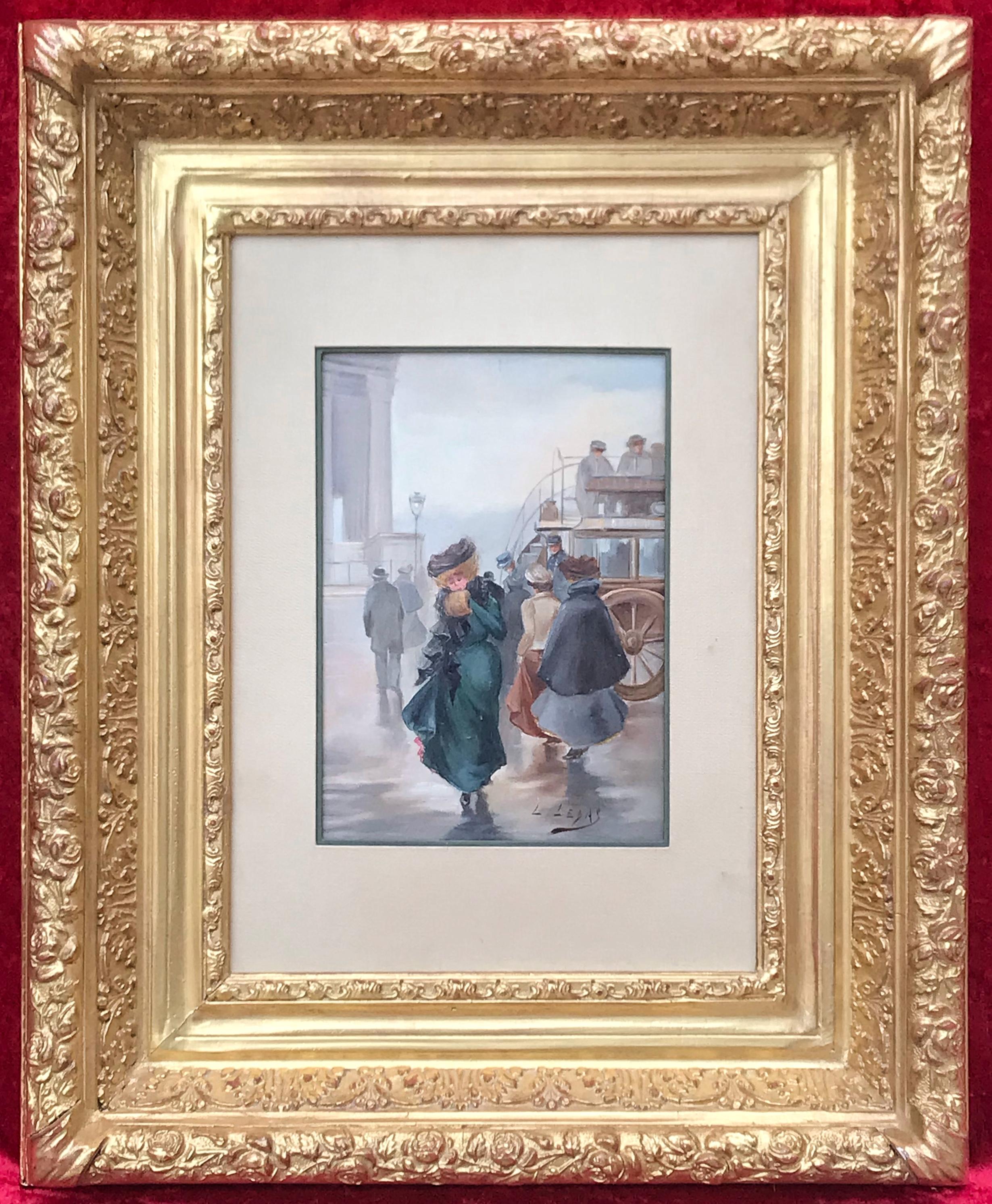 Dama en la calle París 1900
