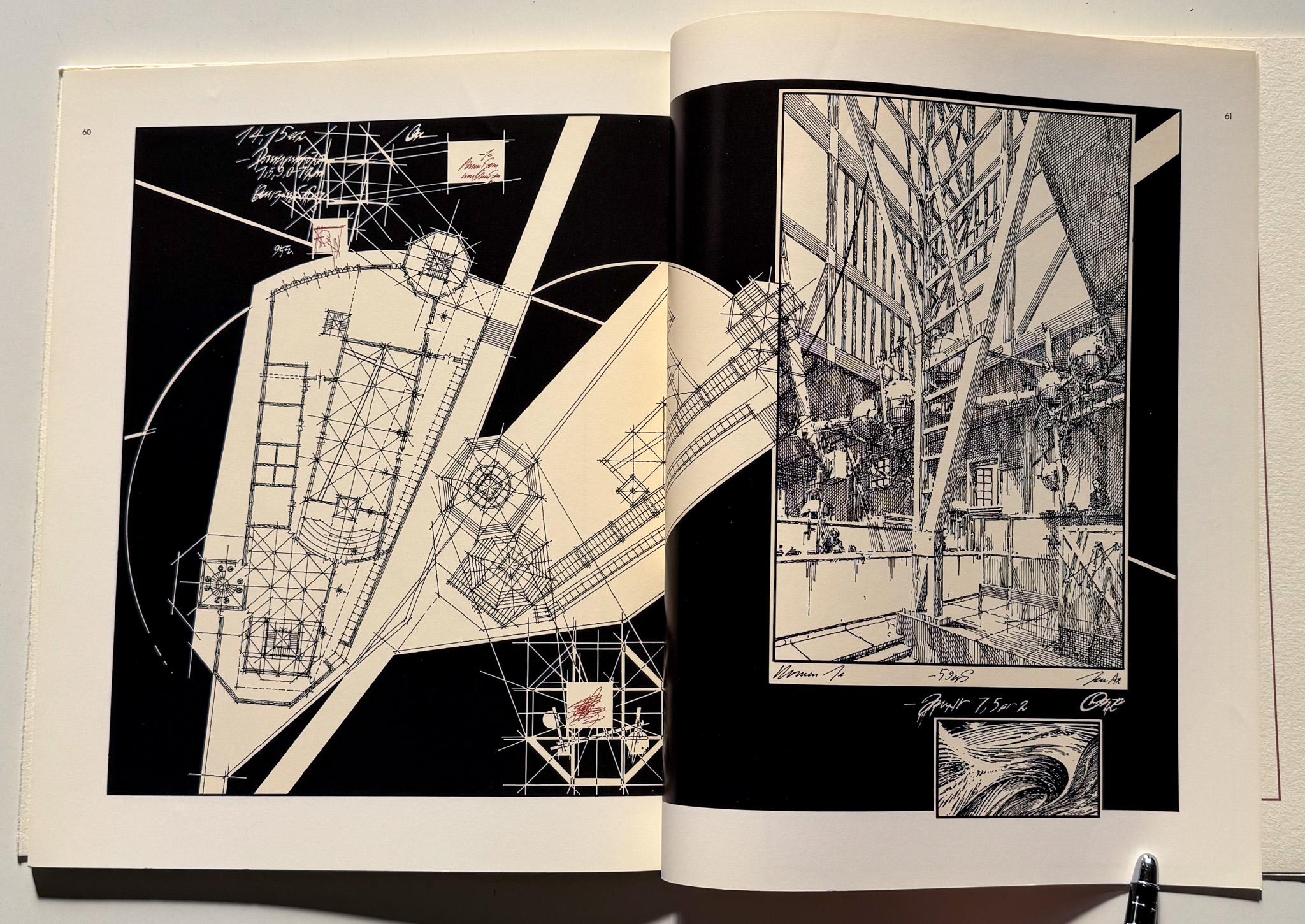 Paper Lebbeus Woods Origins: Mega II For Sale