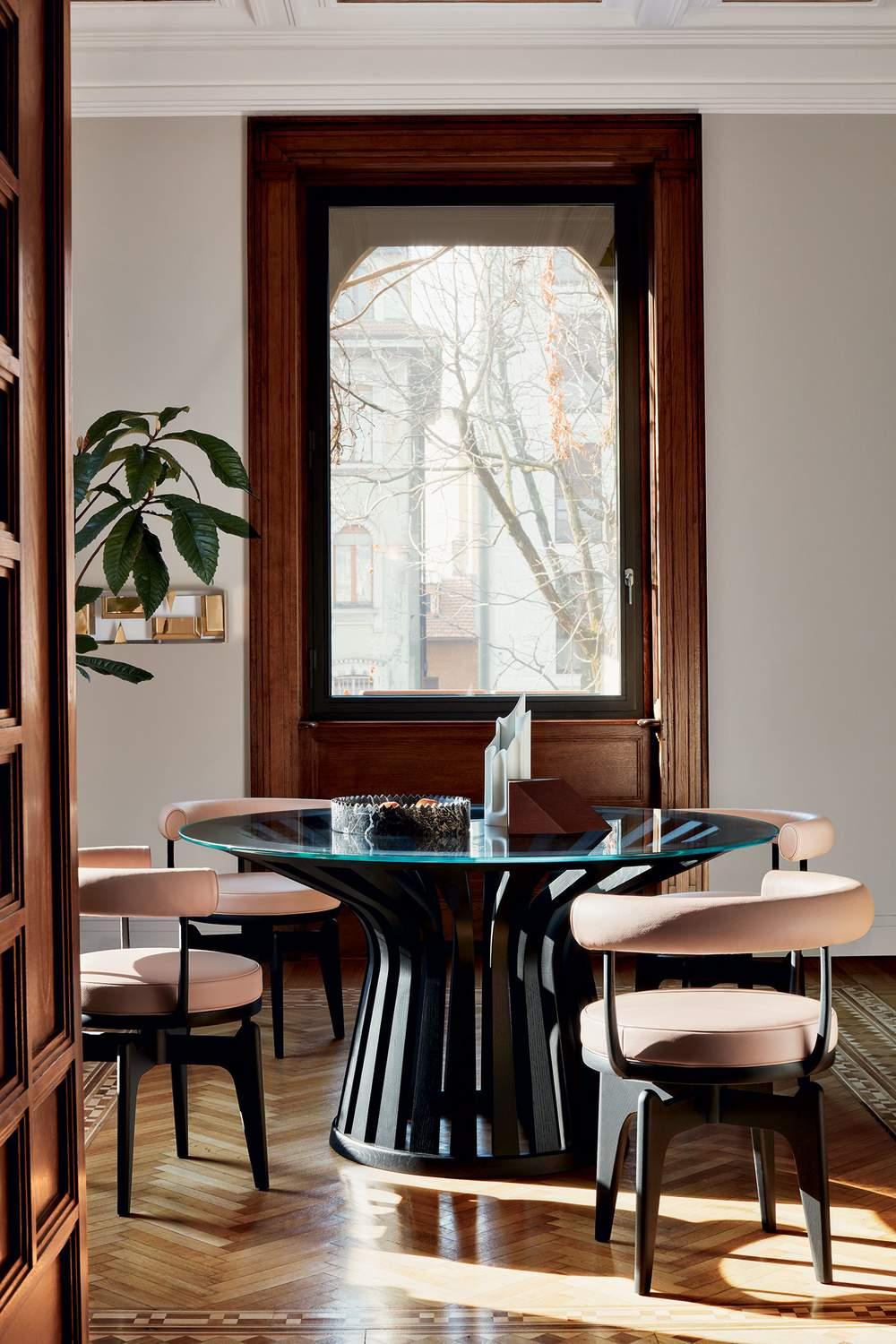 Lebeau-Tisch aus Holz und Marmor von Patrick Jouin (Italienisch) im Angebot
