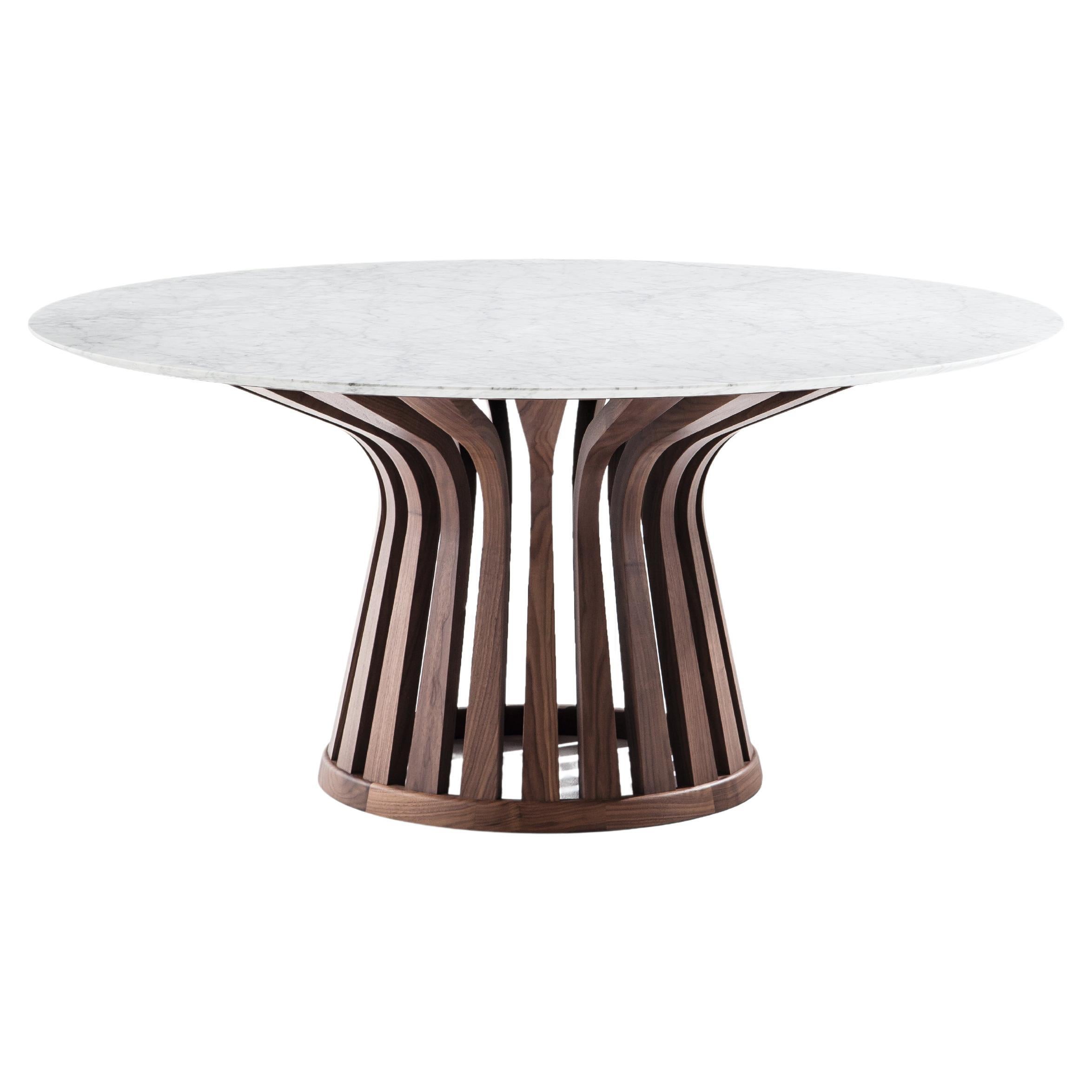 Lebeau-Tisch aus Holz und Marmor von Patrick Jouin 