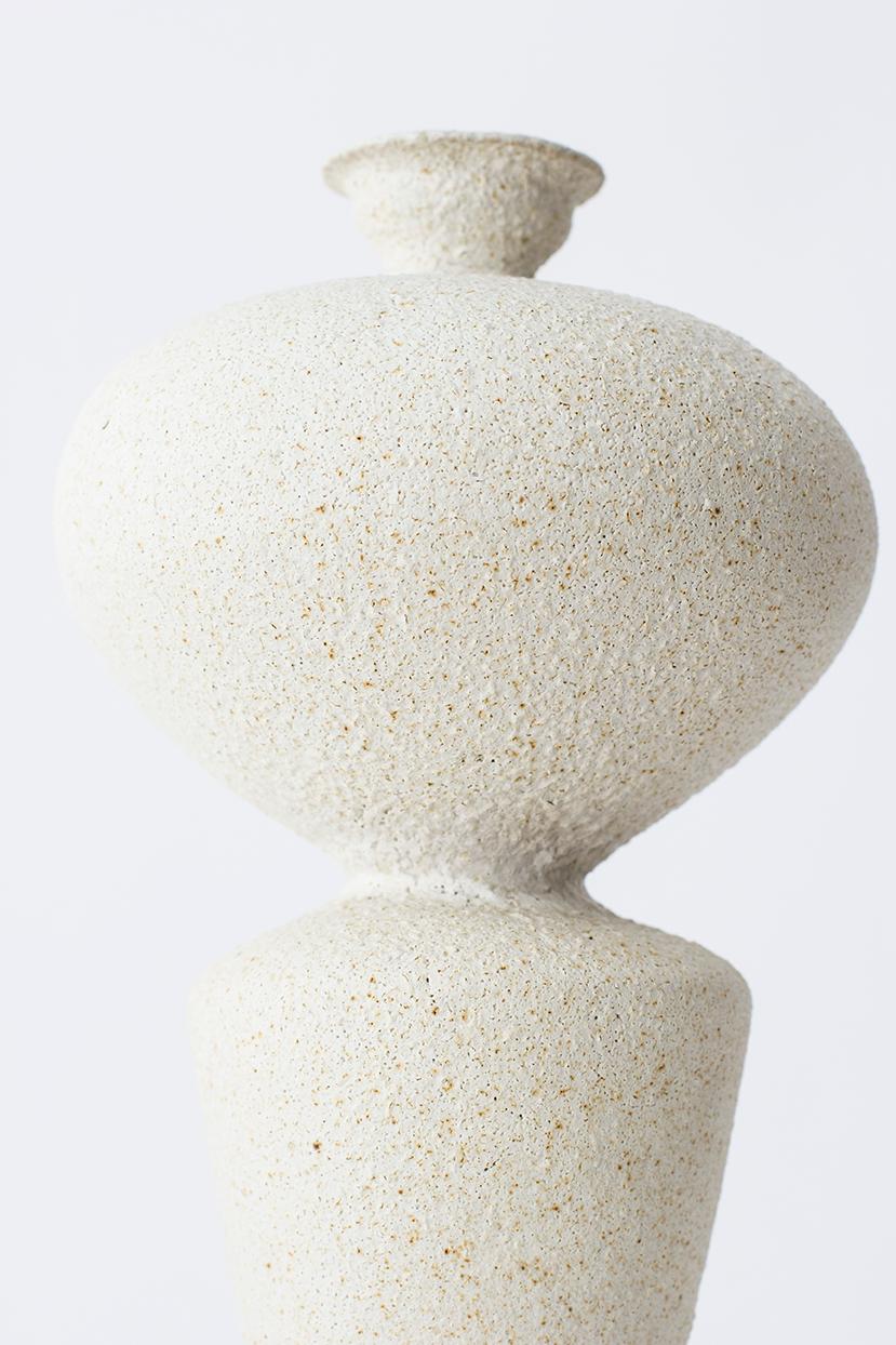 Greco Roman Lebes Hueso Stoneware Vase by Raquel Vidal and Pedro Paz