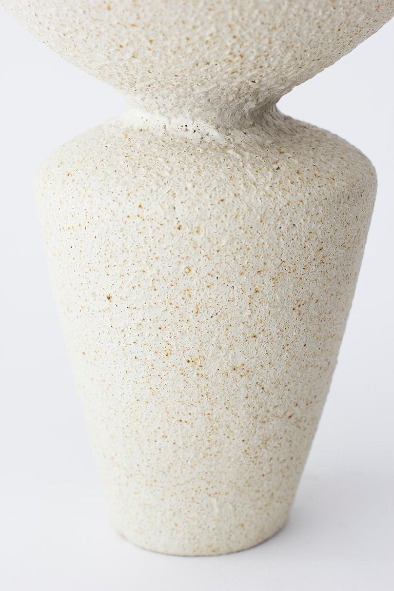 Spanish Lebes Hueso Stoneware Vase by Raquel Vidal and Pedro Paz For Sale