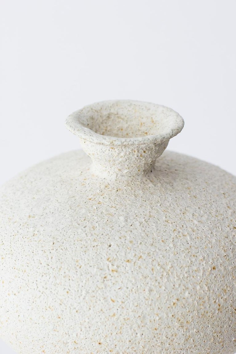 Glazed Lebes Hueso Stoneware Vase by Raquel Vidal and Pedro Paz For Sale