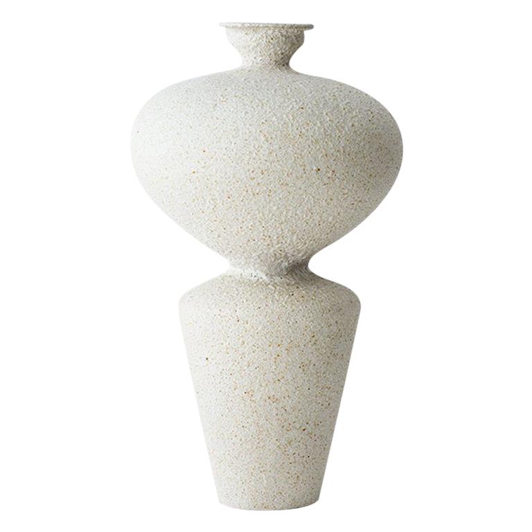 Lebes Hueso Stoneware Vase by Raquel Vidal and Pedro Paz For Sale