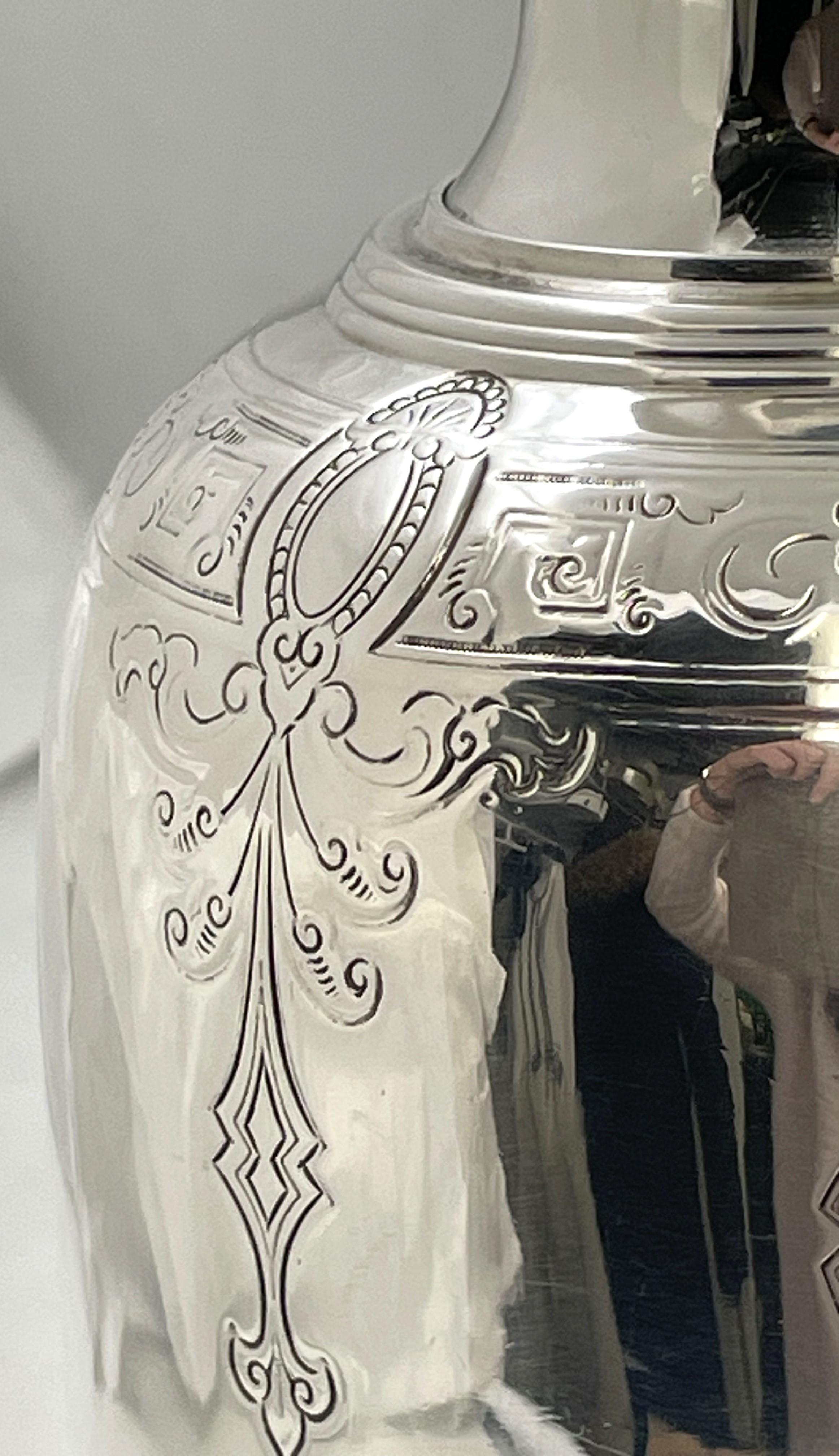 Caraffa termica d'argento Lebkuecher for Grogan del XIX secolo. in vendita 5