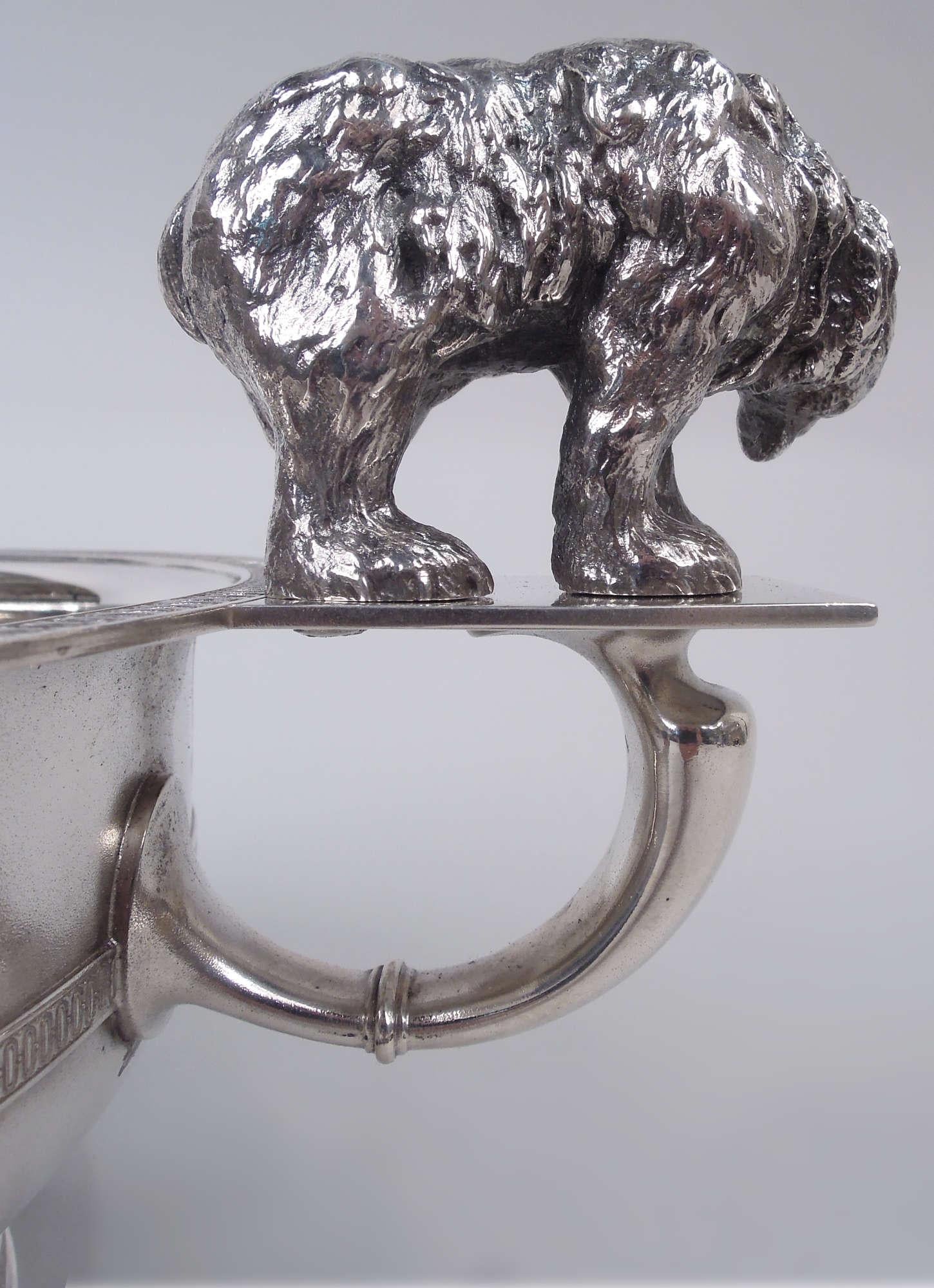 Americano Ciotola a forma di orso in argento Lebolt Chicago Classical in vendita