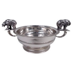 Ciotola a forma di orso in argento Lebolt Chicago Classical