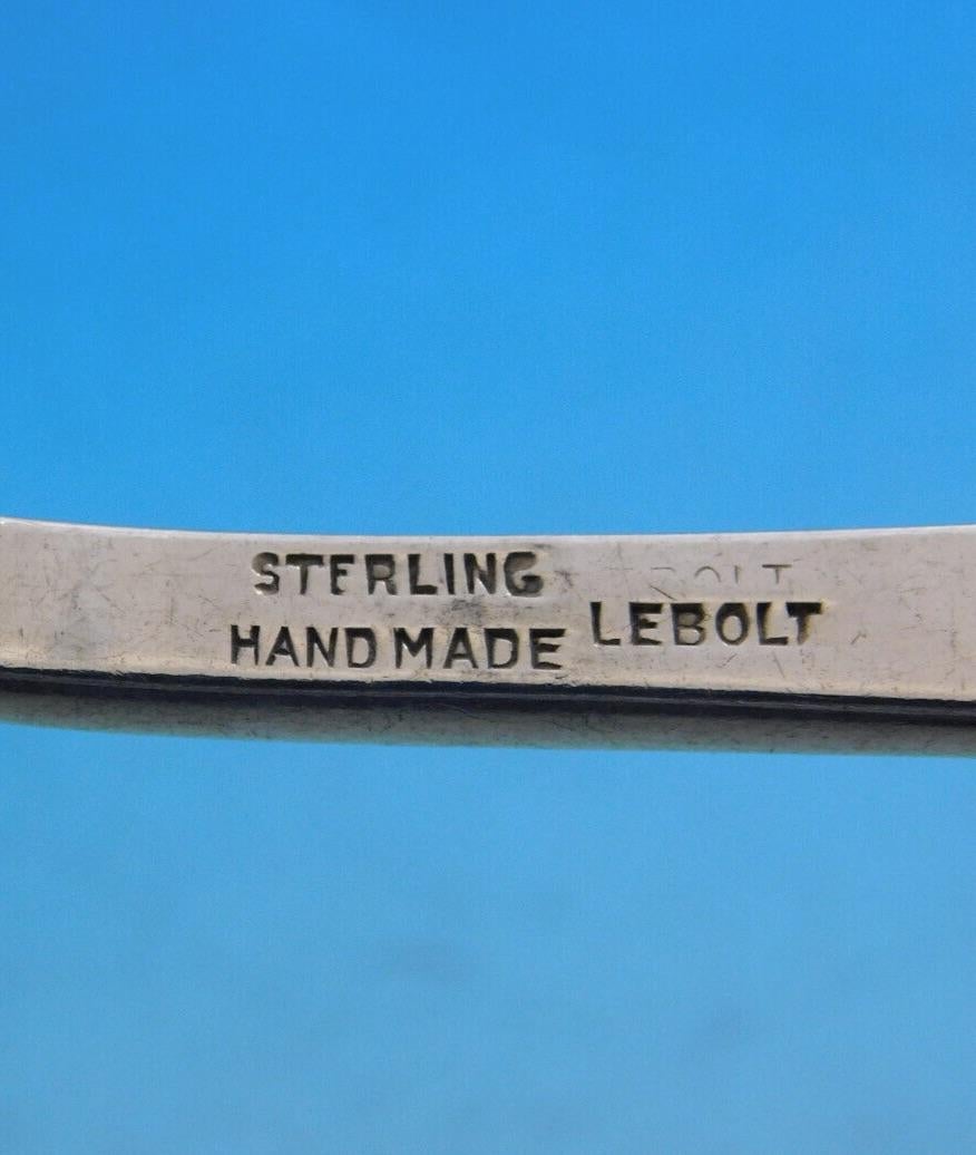 Lebolt Sterling Silver Flatware Set Chicago 76 pcs Arts & Crafts R monogram For Sale 3