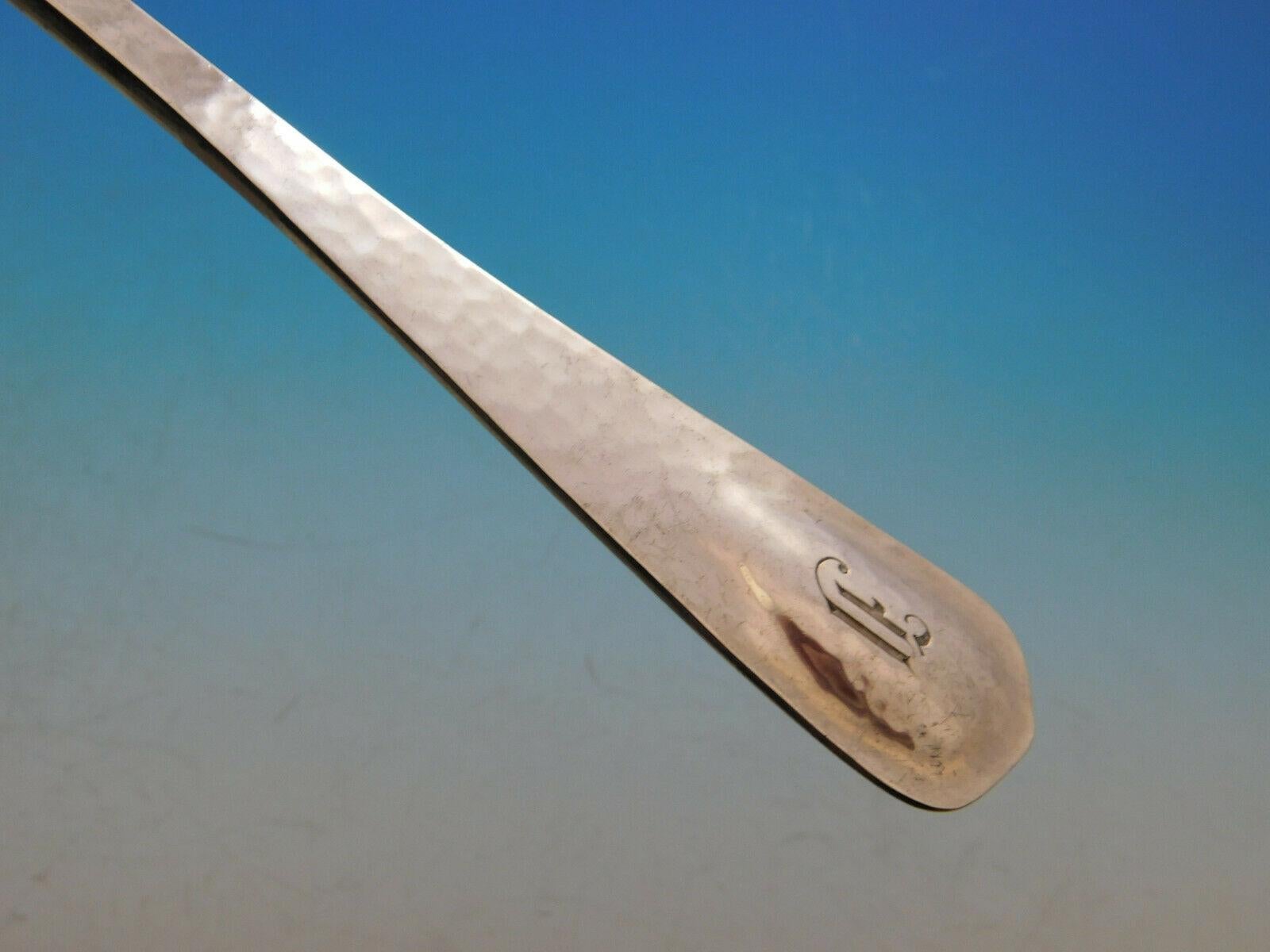 Juego De Cubiertos De Plata De Ley Lebolt Forjado A Mano Chicago 40 Pzas J Monograma Cena Artes y manualidades en venta
