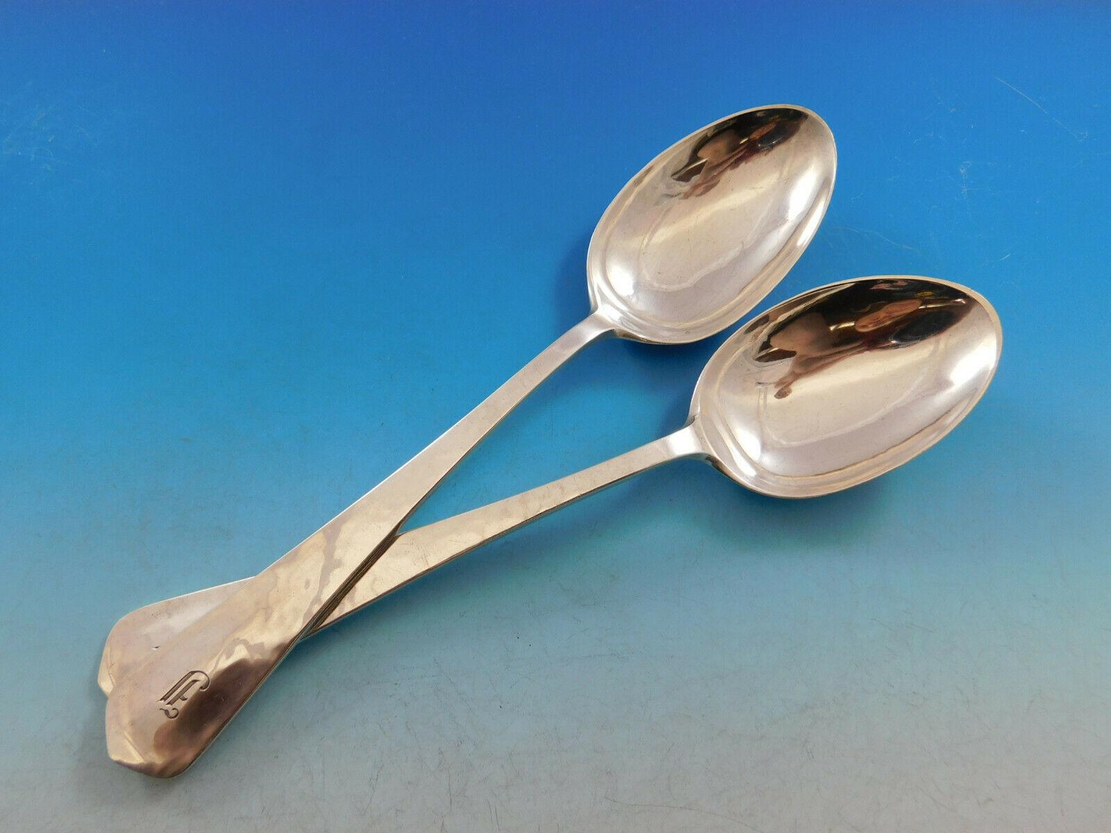Juego De Cubiertos De Plata De Ley Lebolt Forjado A Mano Chicago 40 Pzas J Monograma Cena Plata esterlina en venta