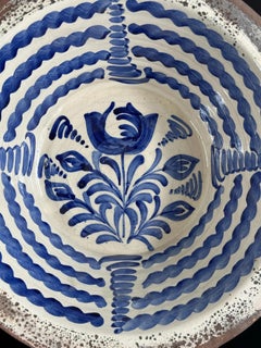 Lebrillo, Spanish Large Fajalauza Ceramic Bowl - 11.8in