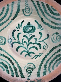 Lebrillo, Spanish Large Fajalauza Ceramic Bowl - 14in