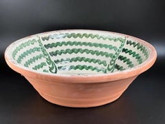 Lebrillo, Spanish Large Fajalauza Ceramic Bowl - 15.3in