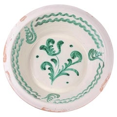 Lebrillo, Spanish Large Fajalauza Ceramic Bowl - 15.4in