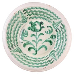 Lebrillo, Spanish Large Fajalauza Ceramic Bowl - 15.4in