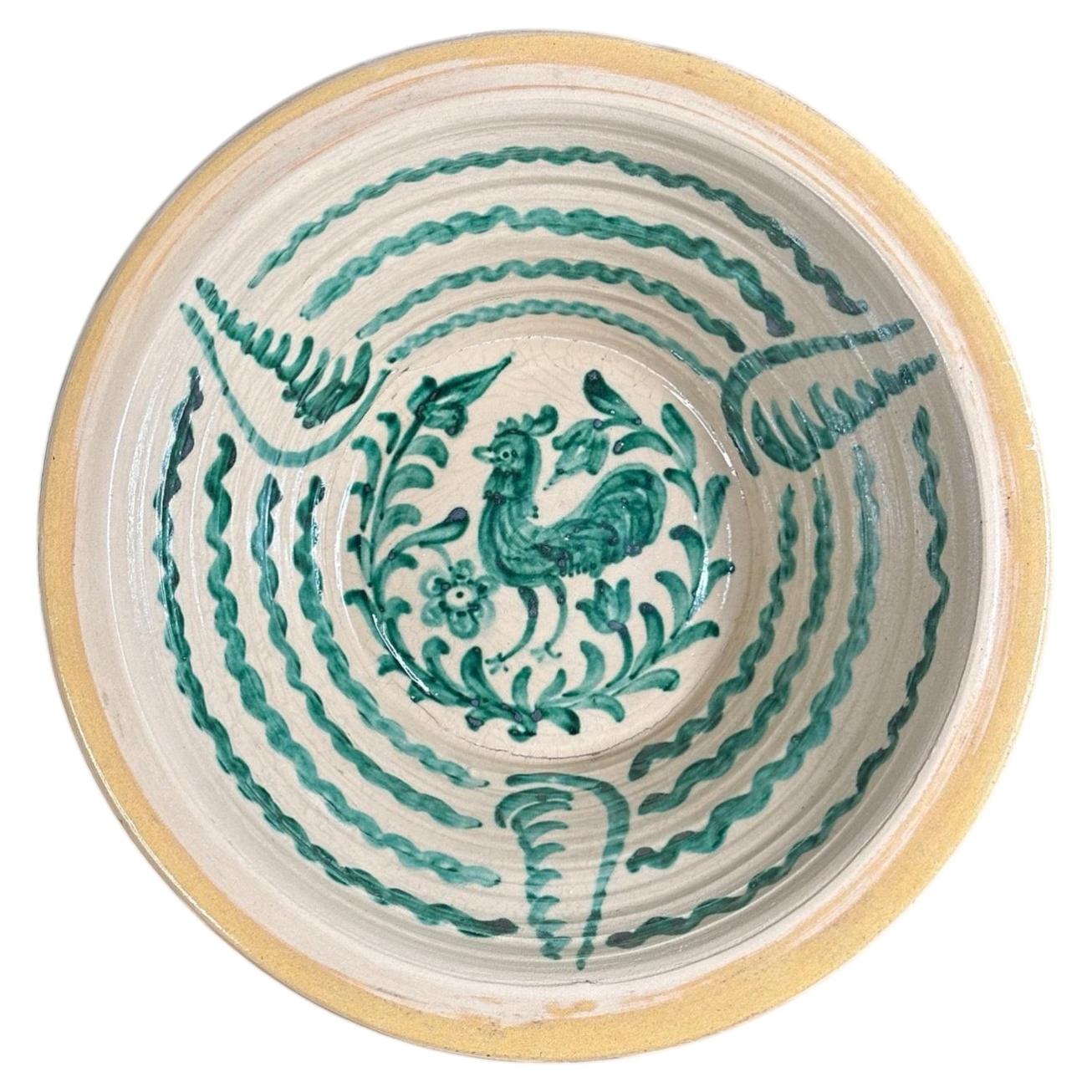 Lebrillo, Spanish Large Fajalauza Ceramic Bowl - 15.5
